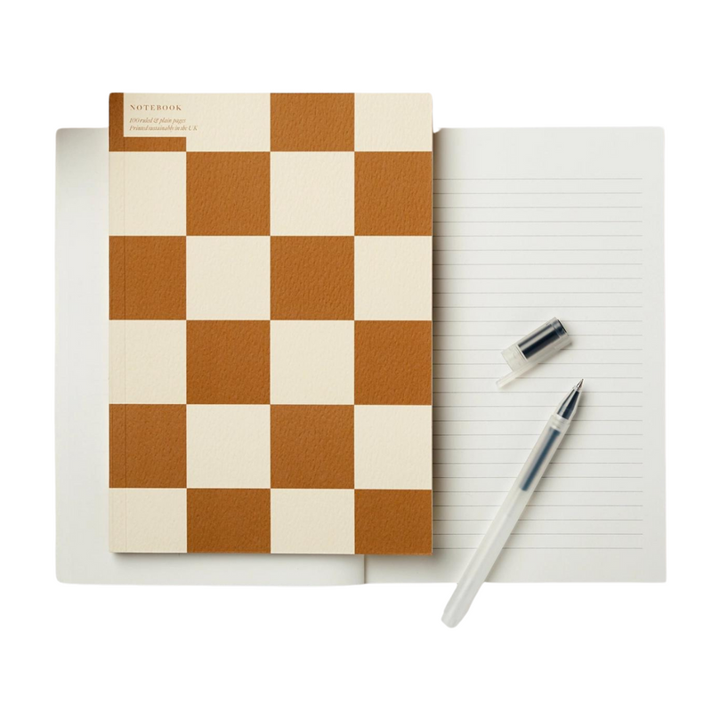 Checkerboard Ochre Notebook