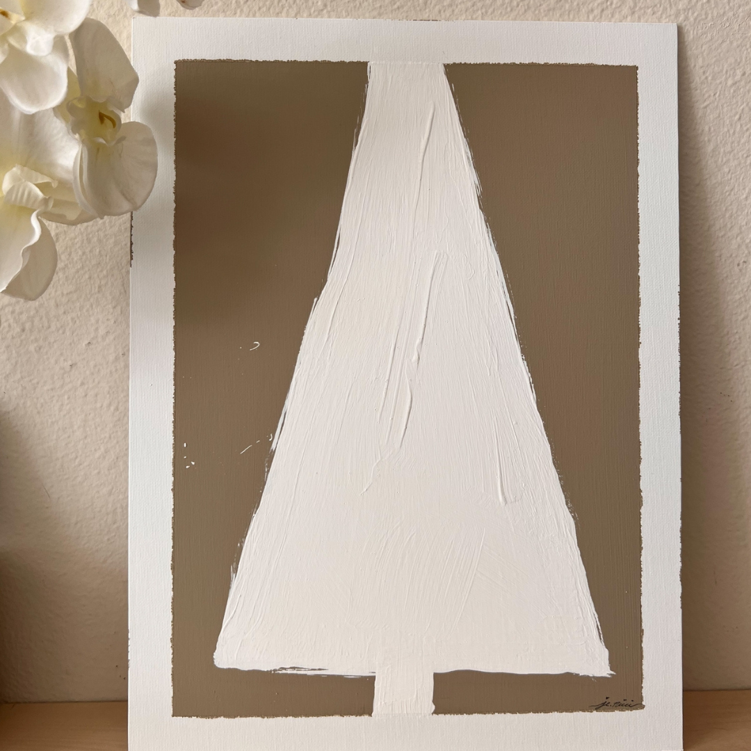 Sapin De Noël Artwork, White